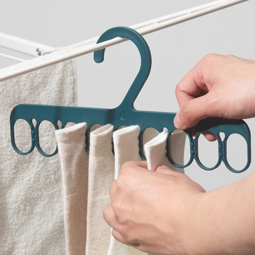 Multi-Functional Blue Hanger for Home Organization